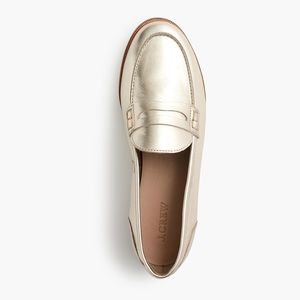 J Crew Metallic Gold Nora Penny Loafer